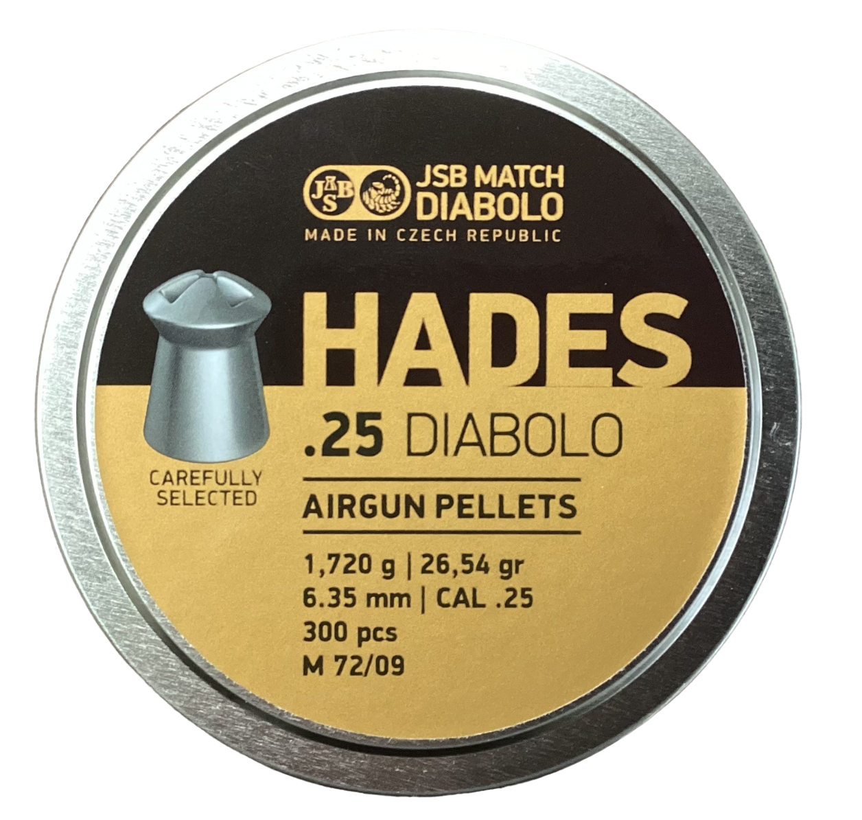 JSB Hades Diablo 25Cal(6.4mm)  26.54gr 300/tin Pellets