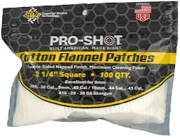 Pro-Shot 2 1/4" Square Cotton Flannel Patches - 100ct