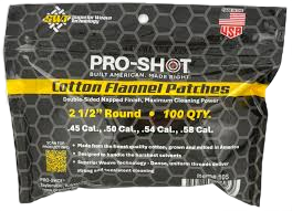 Pro-Shot 2 1/2" Round Cotton Flannel Patches - 100ct